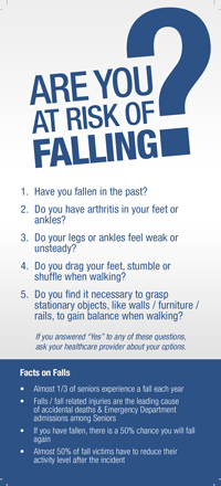Fall Risk Office Cards